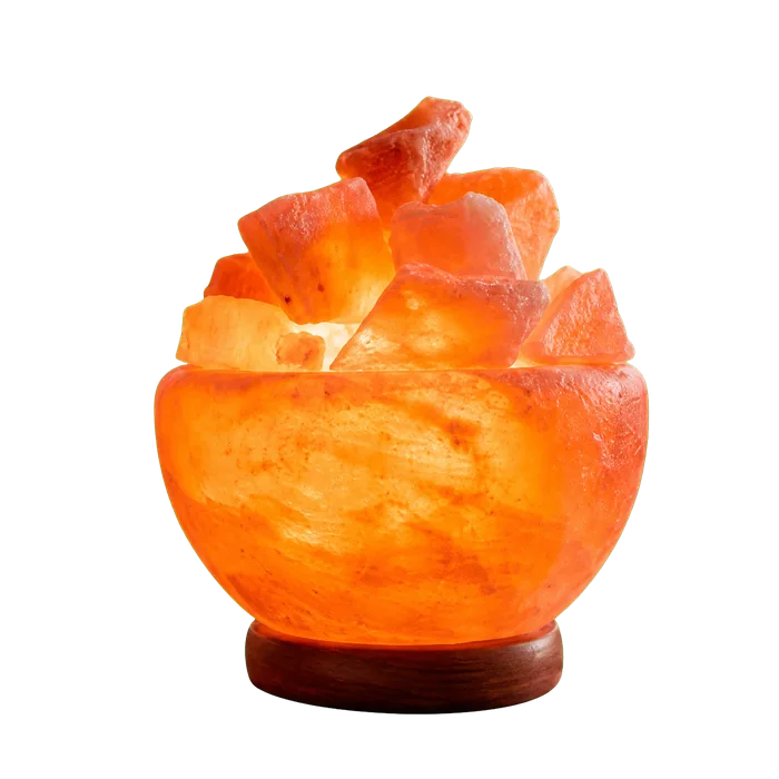 Bowl Shaped Himalayan Pink Salt Lamp with Salt Chunks