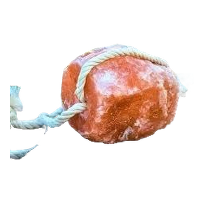 Cylindrical Himalayan Salt Lick with Rope