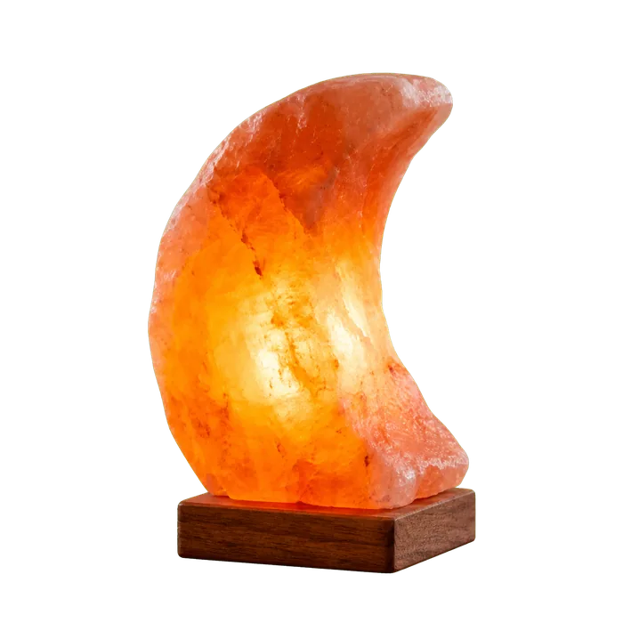 Half Moon Shaped Himalayan Pink Salt Lamp 2–3 KG