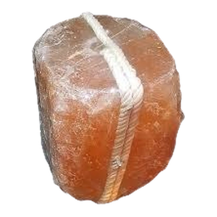 Natural Rock Salt Lick with Rope