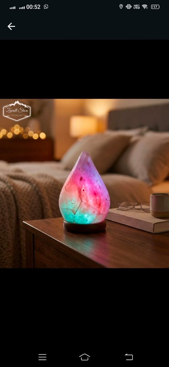 USB Rain Drop Shaped Himalayan Pink Salt Lamp – view 4