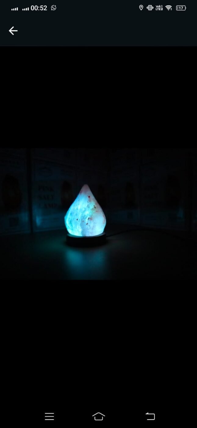 USB Rain Drop Shaped Himalayan Pink Salt Lamp – view 1