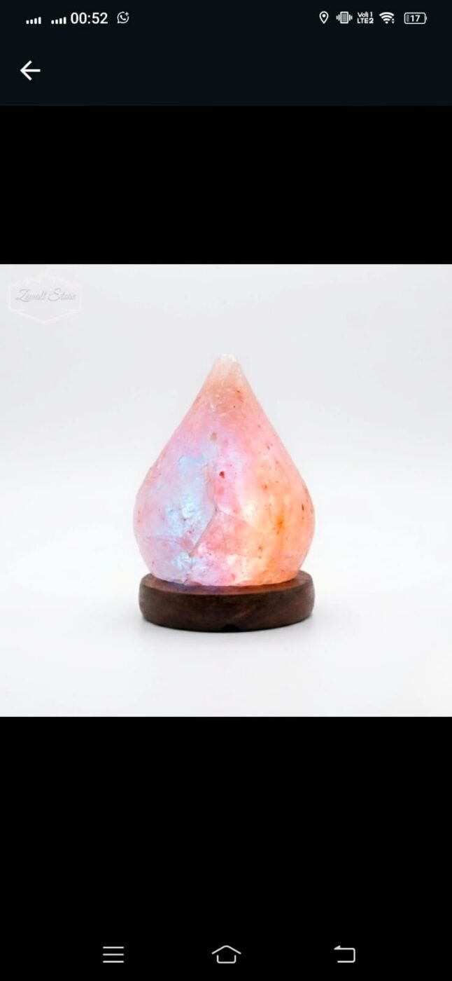 USB Rain Drop Shaped Himalayan Pink Salt Lamp