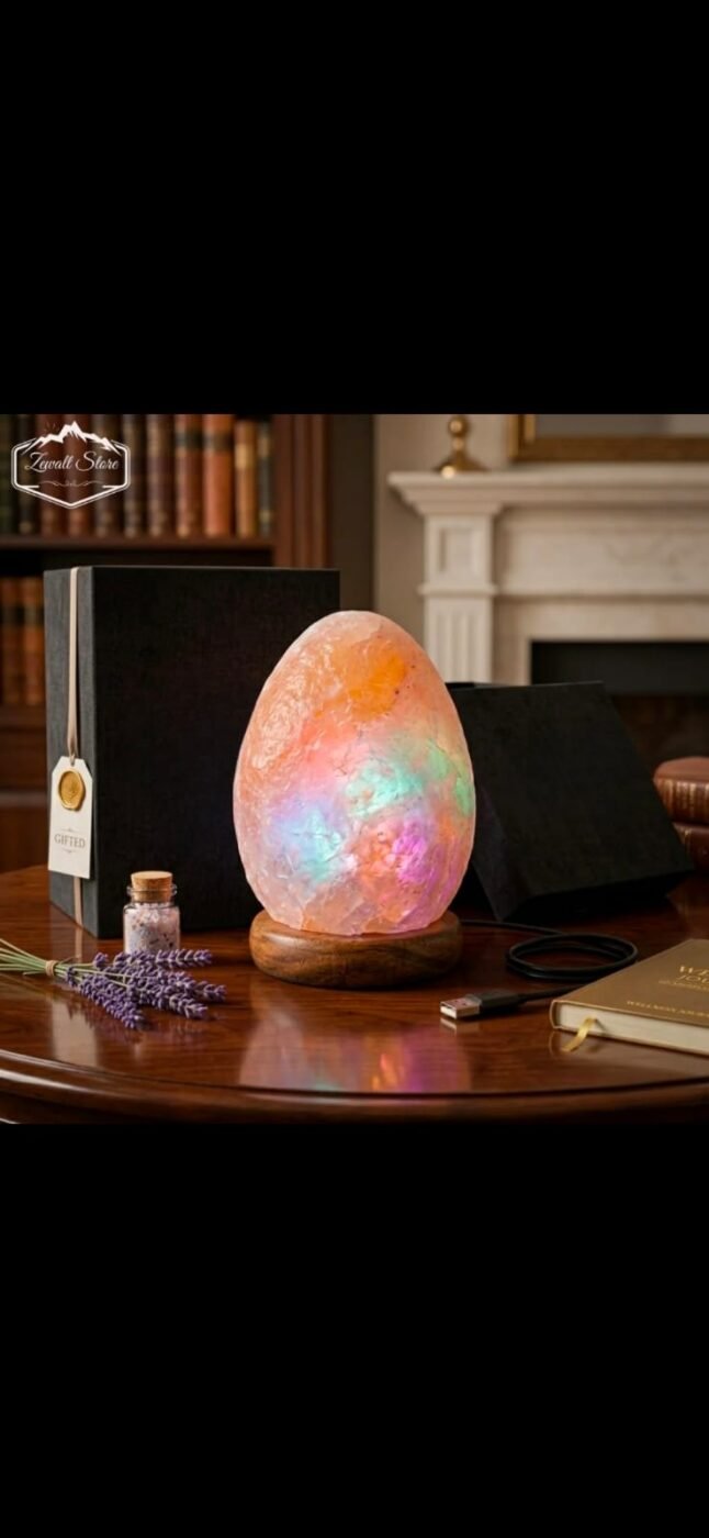 USB Egg Shaped Himalayan Pink Salt Lamp – view 4