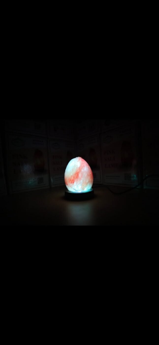 USB Egg Shaped Himalayan Pink Salt Lamp – view 2