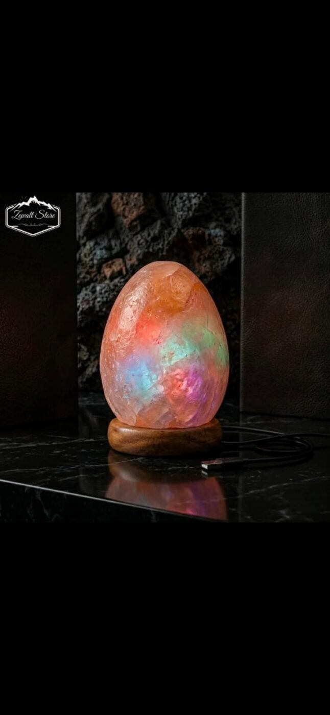 USB Egg Shaped Himalayan Pink Salt Lamp – view 1