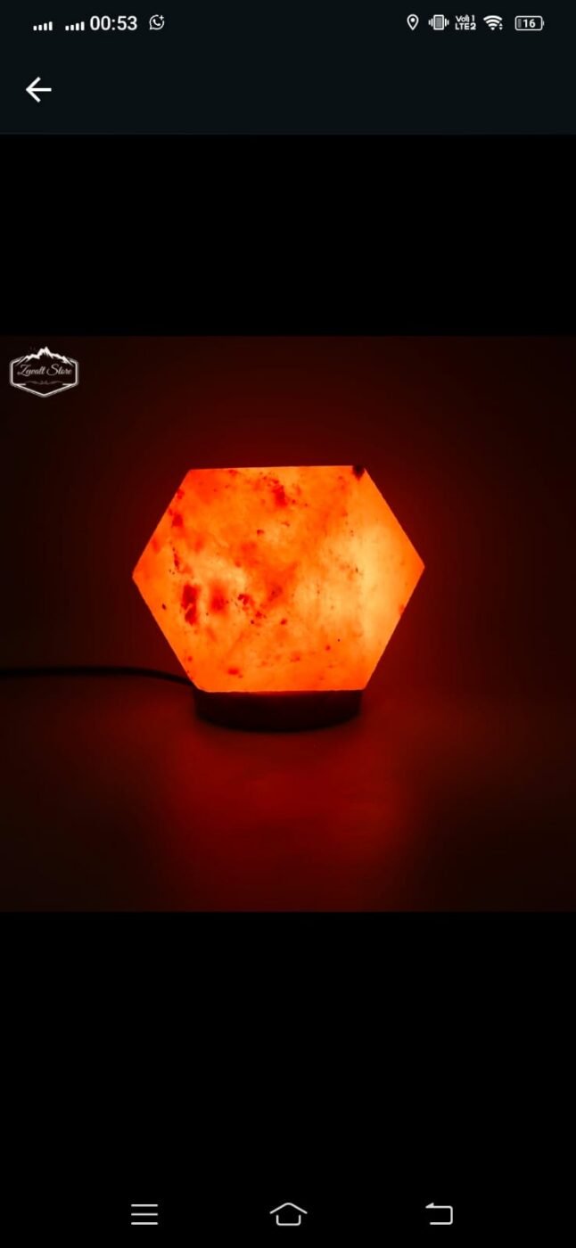 Diamond Shaped Himalayan Pink Salt Lamp – 220V – alternate view