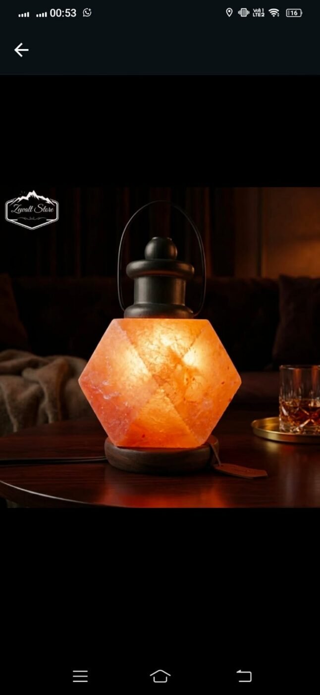 Lantern Shaped Himalayan Pink Salt Lamp – 220V – view 5