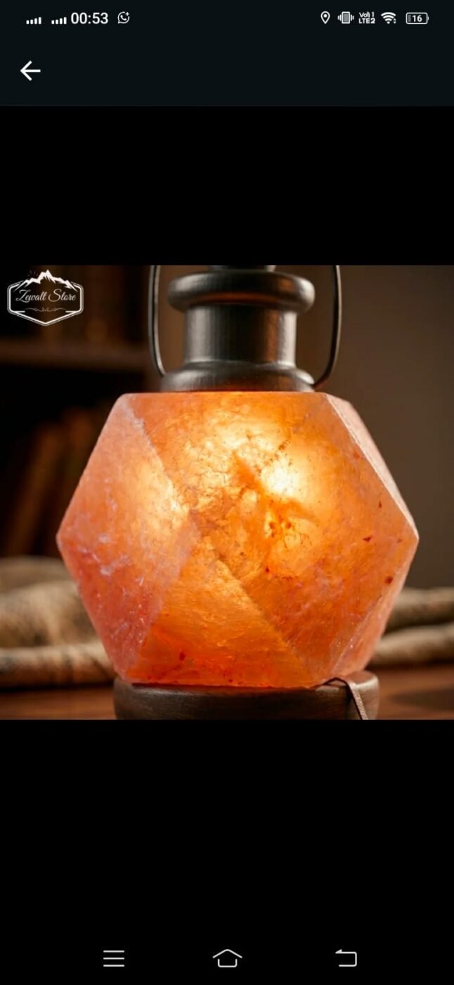 Lantern Shaped Himalayan Pink Salt Lamp – 220V – view 4