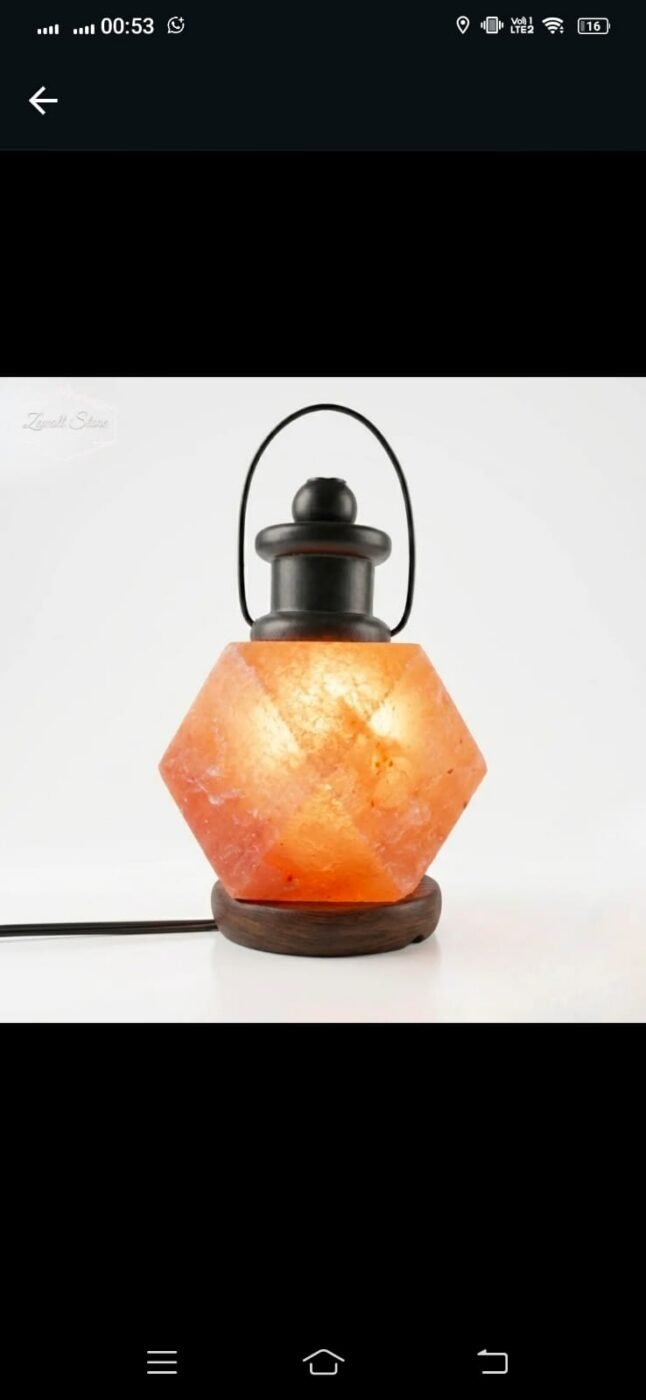 Lantern Shaped Himalayan Pink Salt Lamp – 220V
