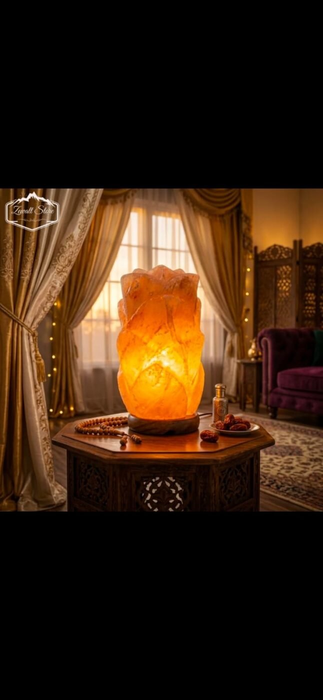 Long Flower Shaped Himalayan Pink Salt Lamp 2–3 KG – view 5
