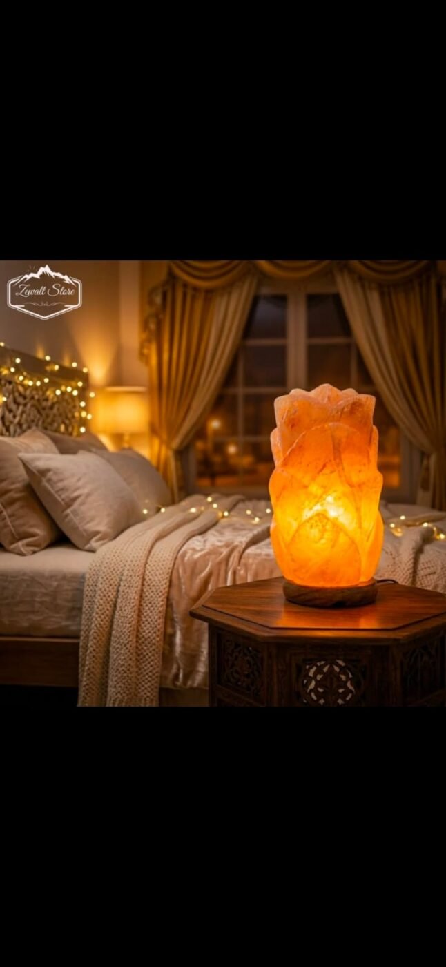 Long Flower Shaped Himalayan Pink Salt Lamp 2–3 KG
