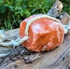 Cylindrical Himalayan Salt Lick with Rope