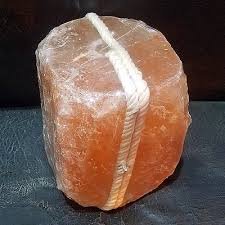 Natural Rock Salt Lick with Rope