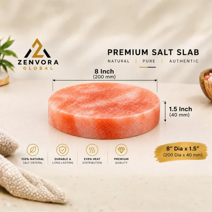Pink Salt Round Circular Slab (8 in)