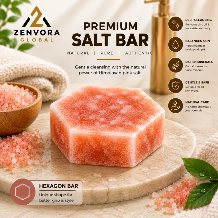 Premium Salt Bath Bar (Hexagon Shape)