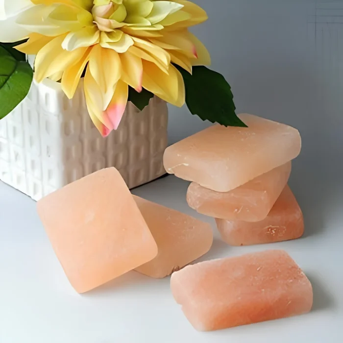 Stacked natural salt bath bars