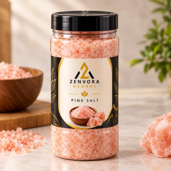 Zenvora pink salt jar