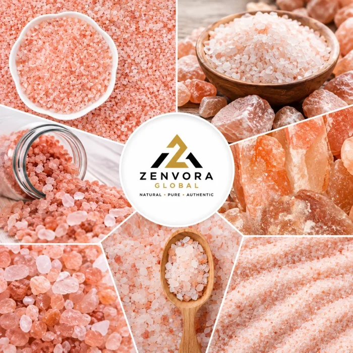 Pink salt textures and crystals