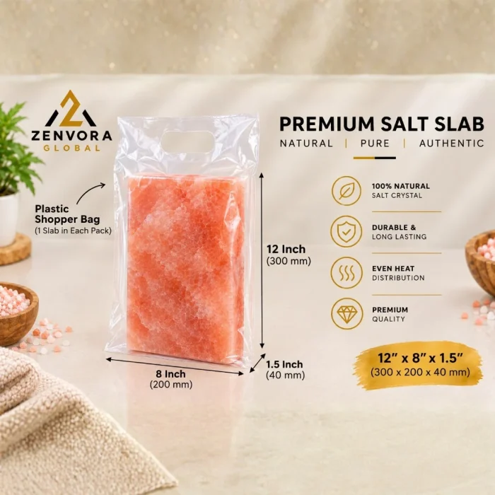 Packaged pink salt slab