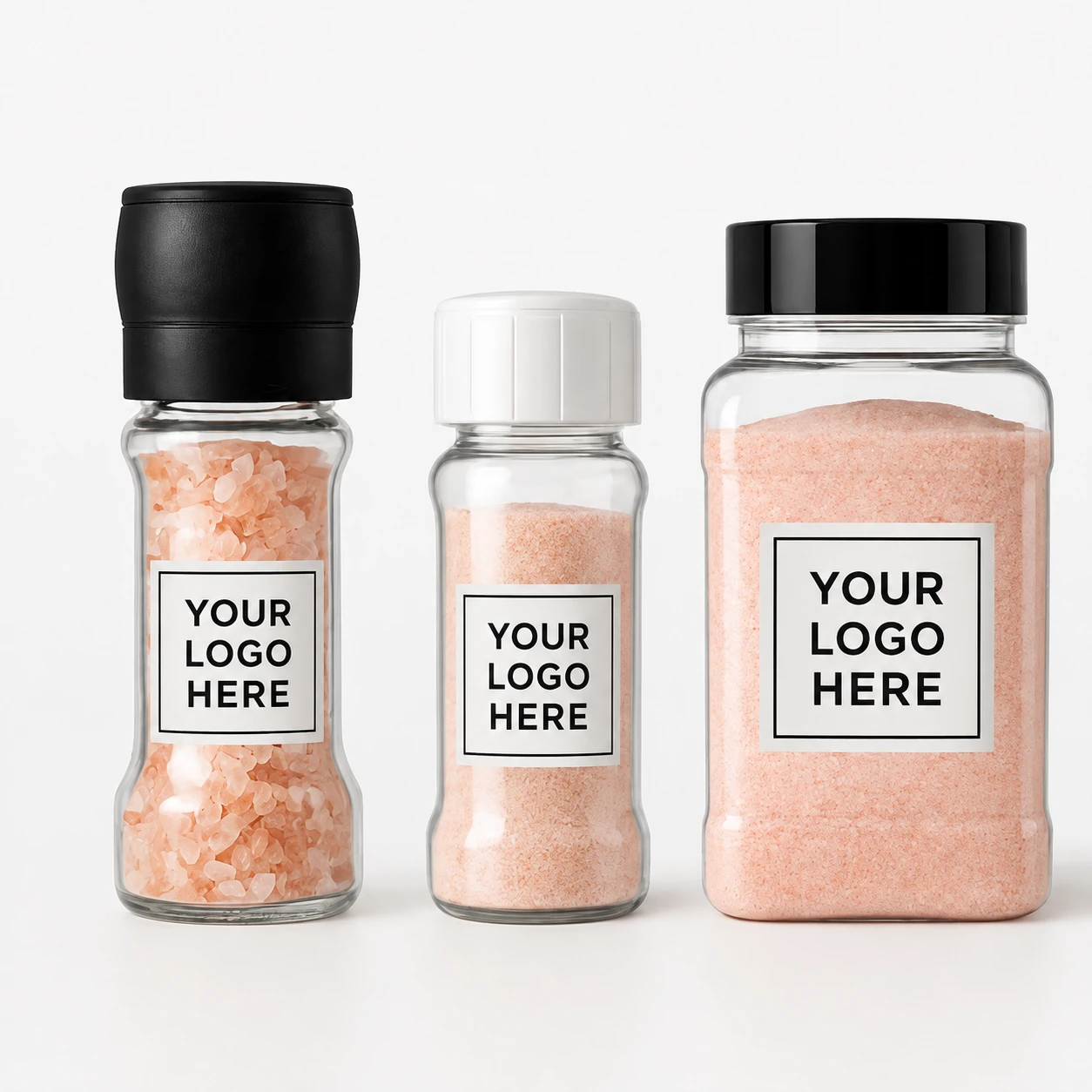 Private Label Salt Grinders, Shakers & Storage Jars